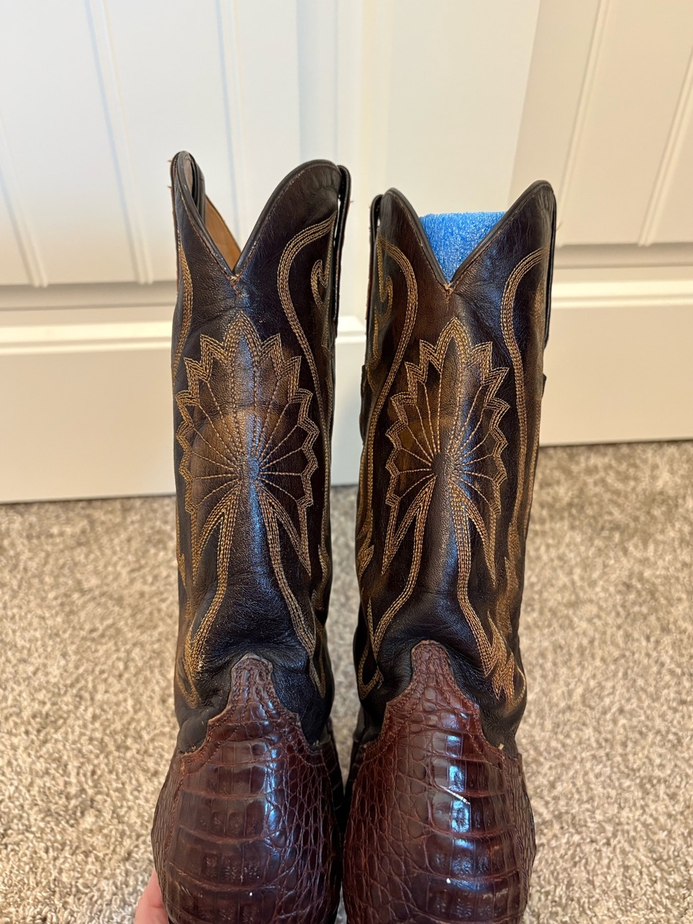 Cuadra Limited Edition Men's Hornback Caiman Alligator Cowboy Boots Size 10.5 US - Picture 7 of 13